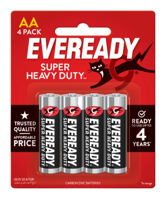 Eveready Super Heavy Duty AA Batteries